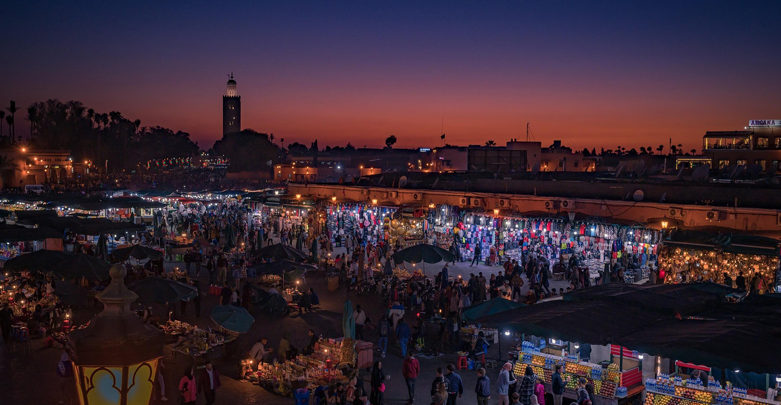Panoramic view of Marrakech, Morocco